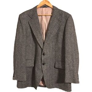 Vintage Sears and Roebuck Classic Black & White Herringbone Blazer Mens  Sz 44R